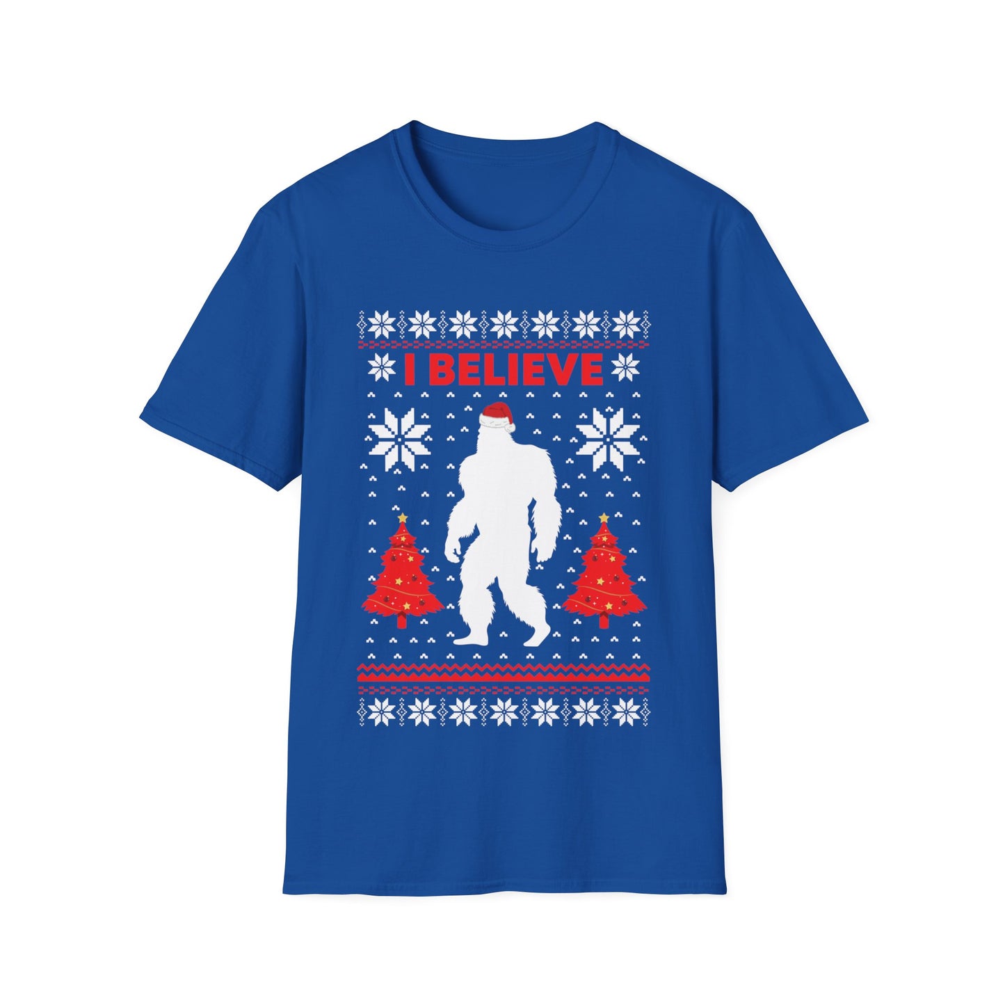 I Believe Sasquatch Big Foot Ugly Funny X-mas Holiday Christmas Jumper T-Shirt