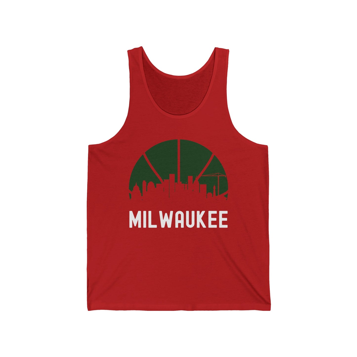 Milwaukee Skyline Wisconsin Cityscape Basketball B-Ball Retro Tank Top For Men Women