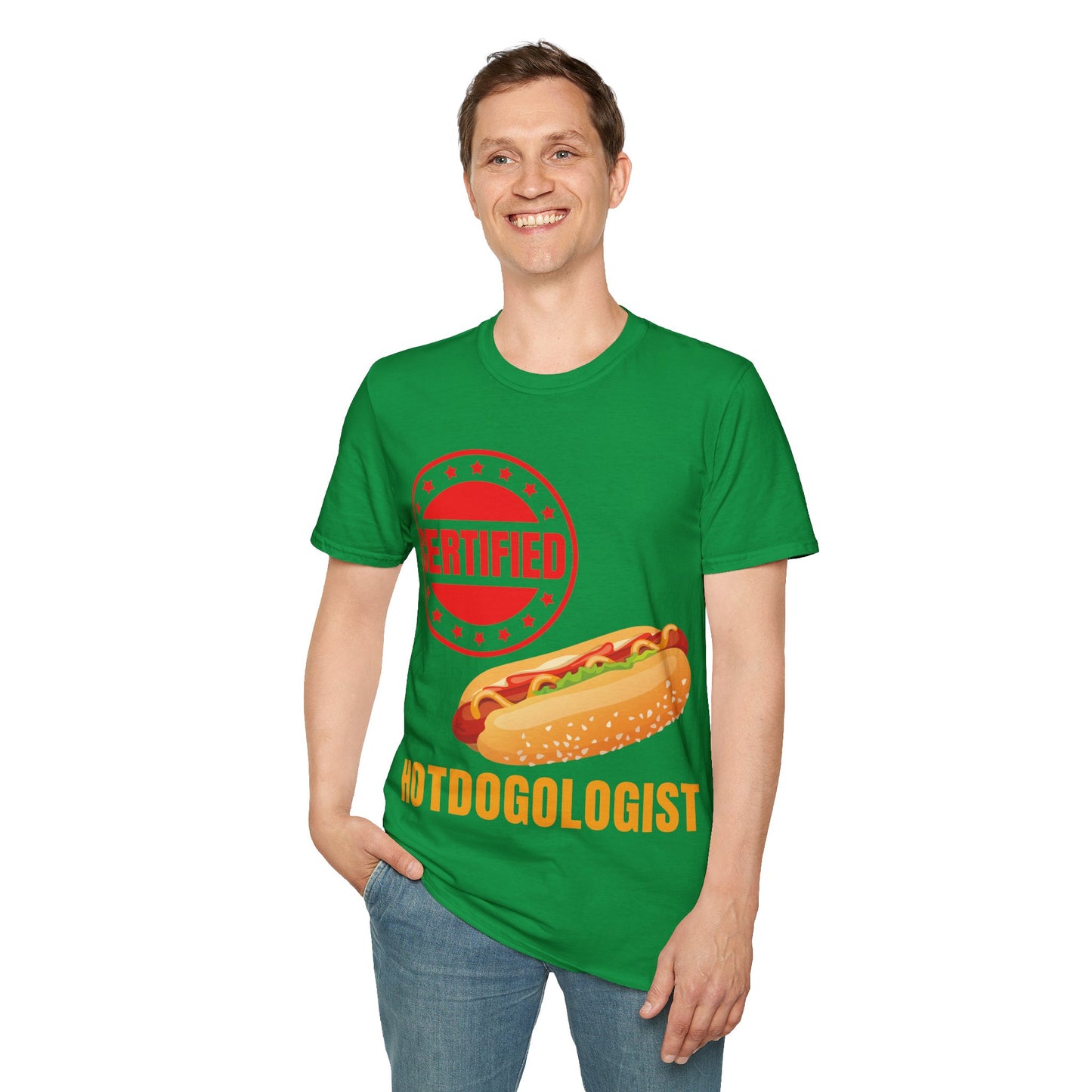 Certified Hotdogologist Hotdog Cool Sausage Hot Dog Lover T-Shirt For Men Women T-Shirt