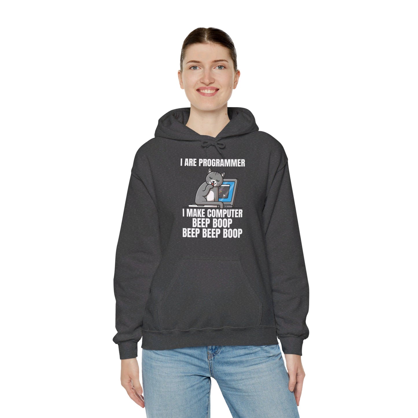 Funny I Are Programmer I Make Computer Beep Boop Cute Cat Hoodie For Men Women Hoodie