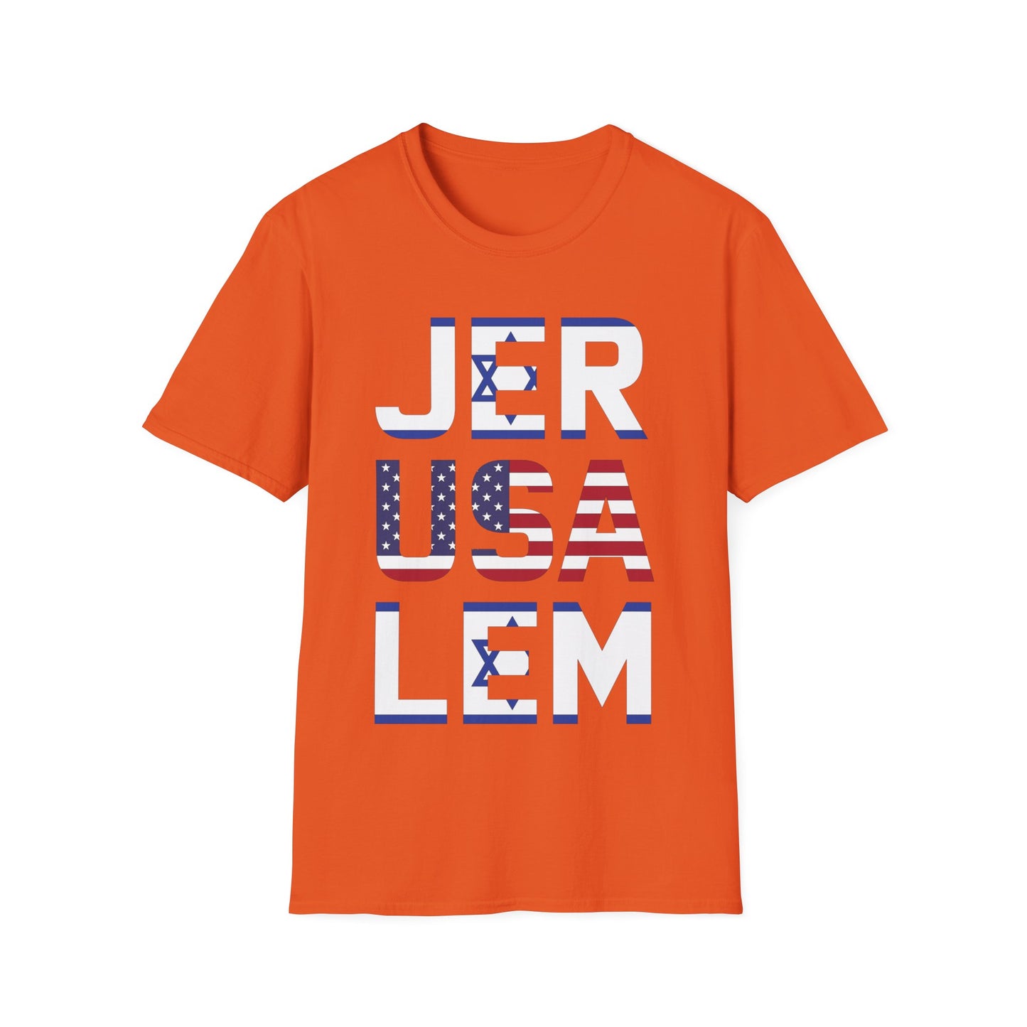 Jerusalem City Usa Israel Flag Jewish Support Jerusalem T-Shirt For Men Women T-Shirt