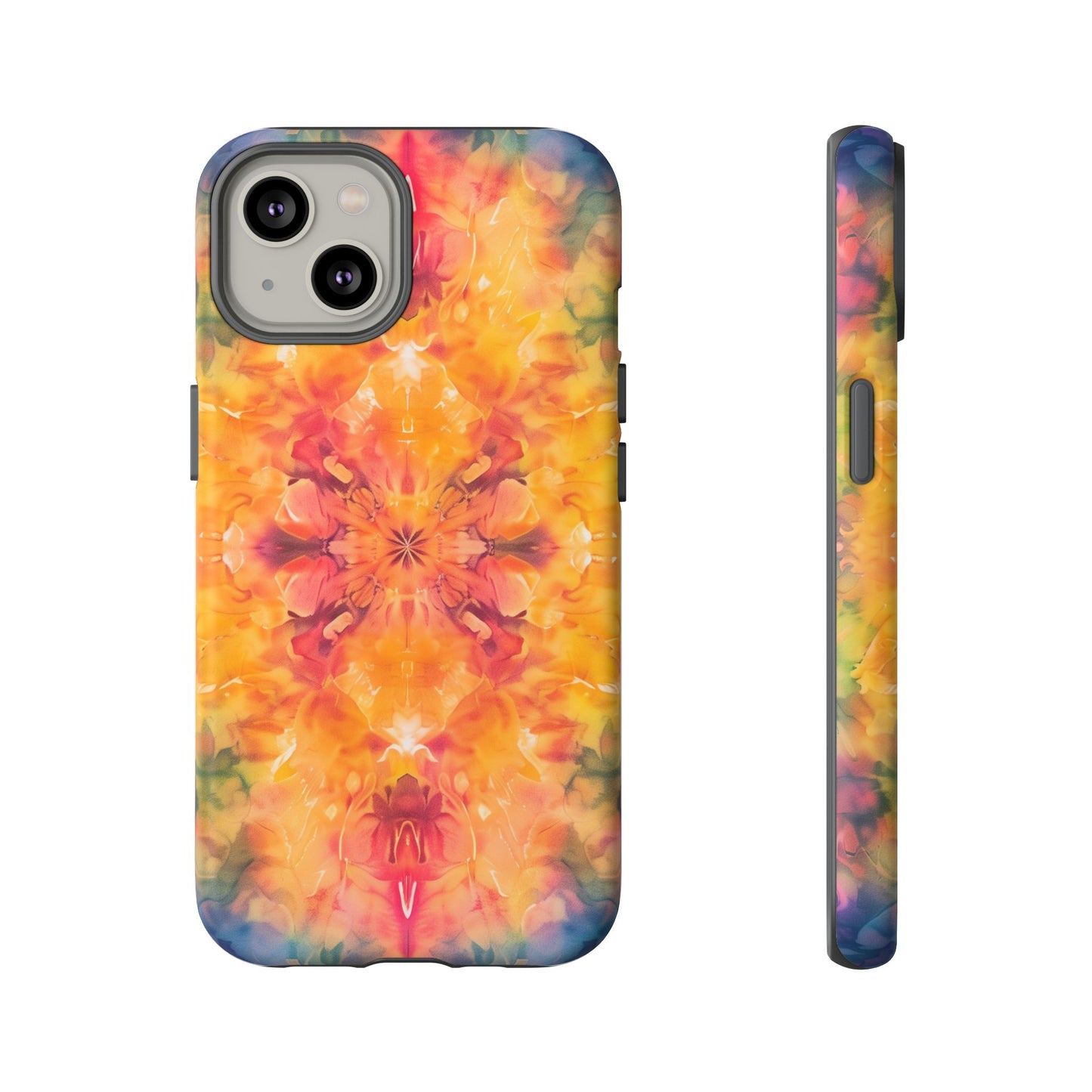 Tie-Dye Dream Pattern iPhone 13 14 15 16 Pro Max Plus Case Wireless Charging Compatible Tough Cases Protection, Magnetic Phone Case for iPhone Classic Series