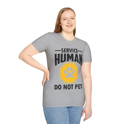 Funny Service Human Do Not Pet Dog Lover T-Shirt Men Women