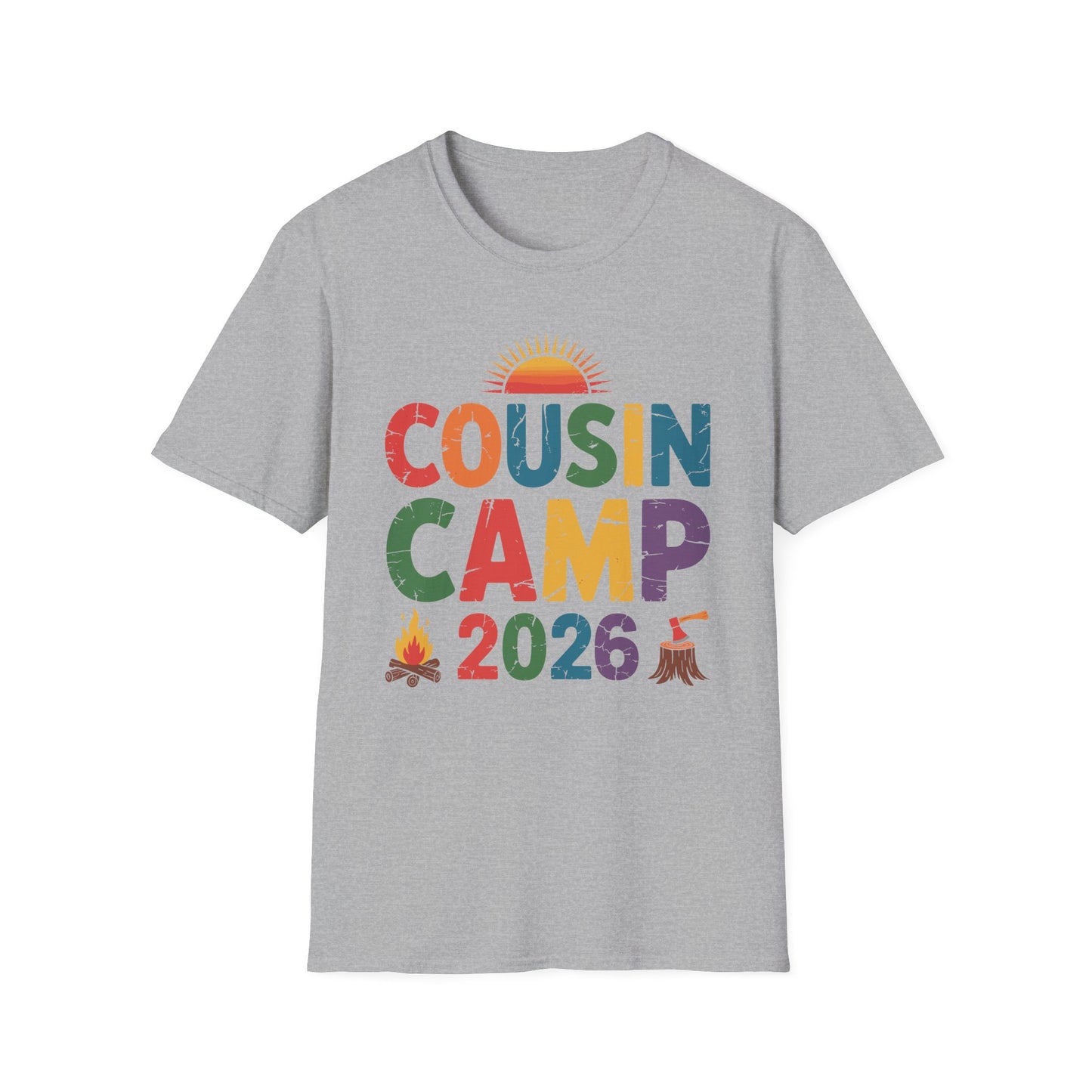 Cousin Camp 2026 Camping Campfire Summer Vacation Family T-Shirt