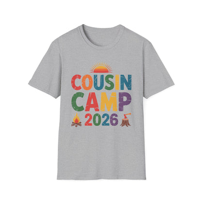 Cousin Camp 2026 Camping Campfire Summer Vacation Family T-Shirt