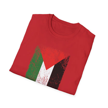 Distressed  Palestine Flag I love Palestine Gaza Vintage T-Shirt For Men T-Shirt