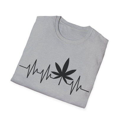 Funny Weed Cannabis Marijuana Leaf Heartbeat Stoner Tie Dye T-Shirt For Men Women T-Shirt