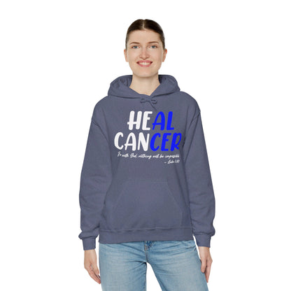 Colon Cancer Faith Bible Verse CRC Awareness Support Heal Family Hoodie For Men Women