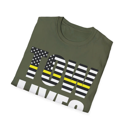 Tow Lives Matter Thin Yellow Line Tow Truck Driver Birthday Gift T-shirt Men