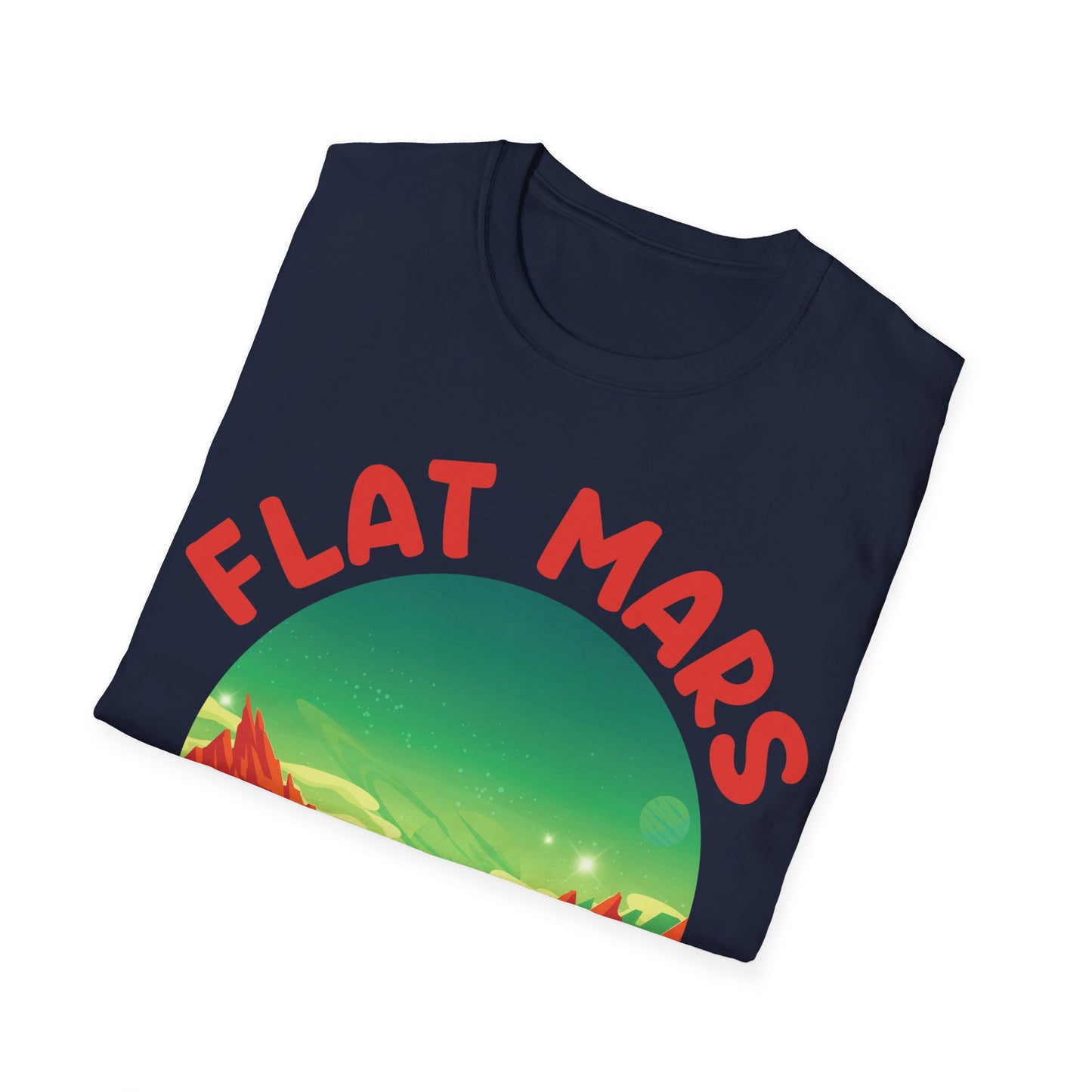 Flat Mars Society Space Astronaut Astronomy Science T-Shirt Men Women