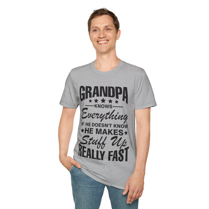 Grandpa Knows Everything Funny Gift For Father's Day Grandfather T-Shirt