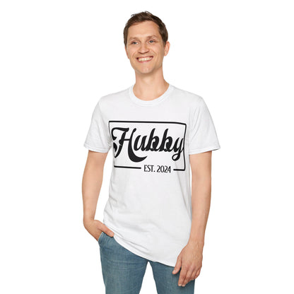 Hubby Est 2024 Just Married Honeymoon Wedding Couples T-Shirt For Men T-Shirt