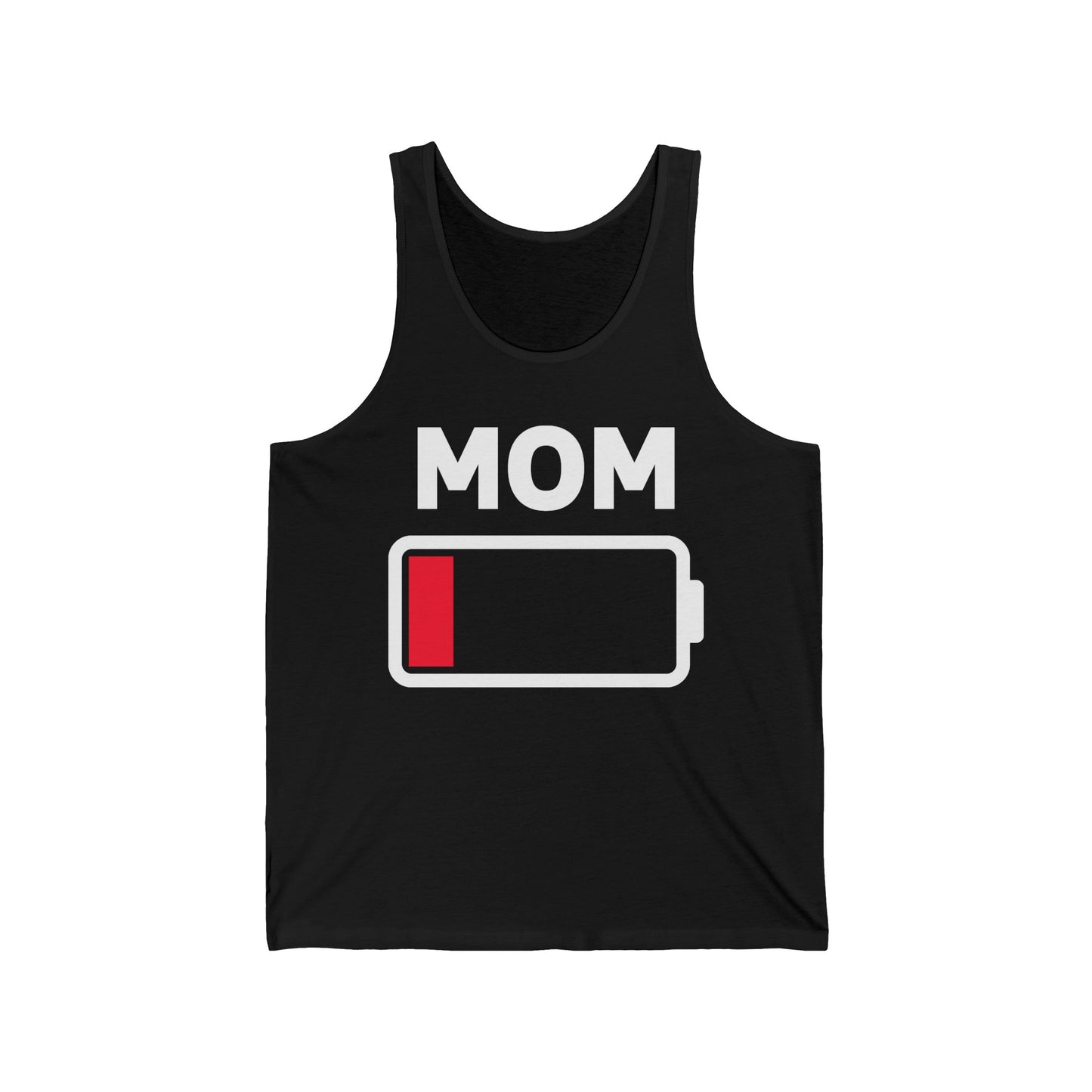 Funny Mom Tired Low Battery Mothers Day Tank Tops For Men Women