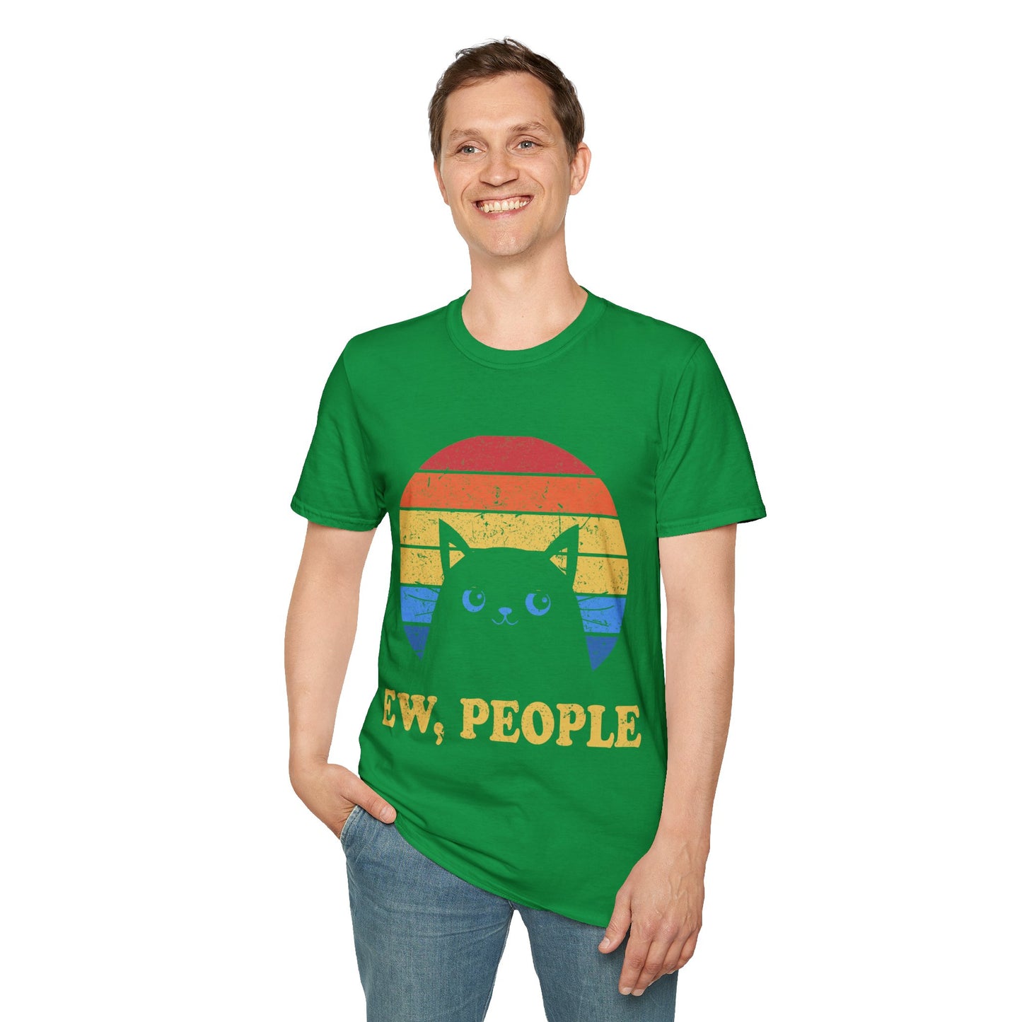 Funny Ew People Cat Introvert Antisocial Sarcastic T-Shirt