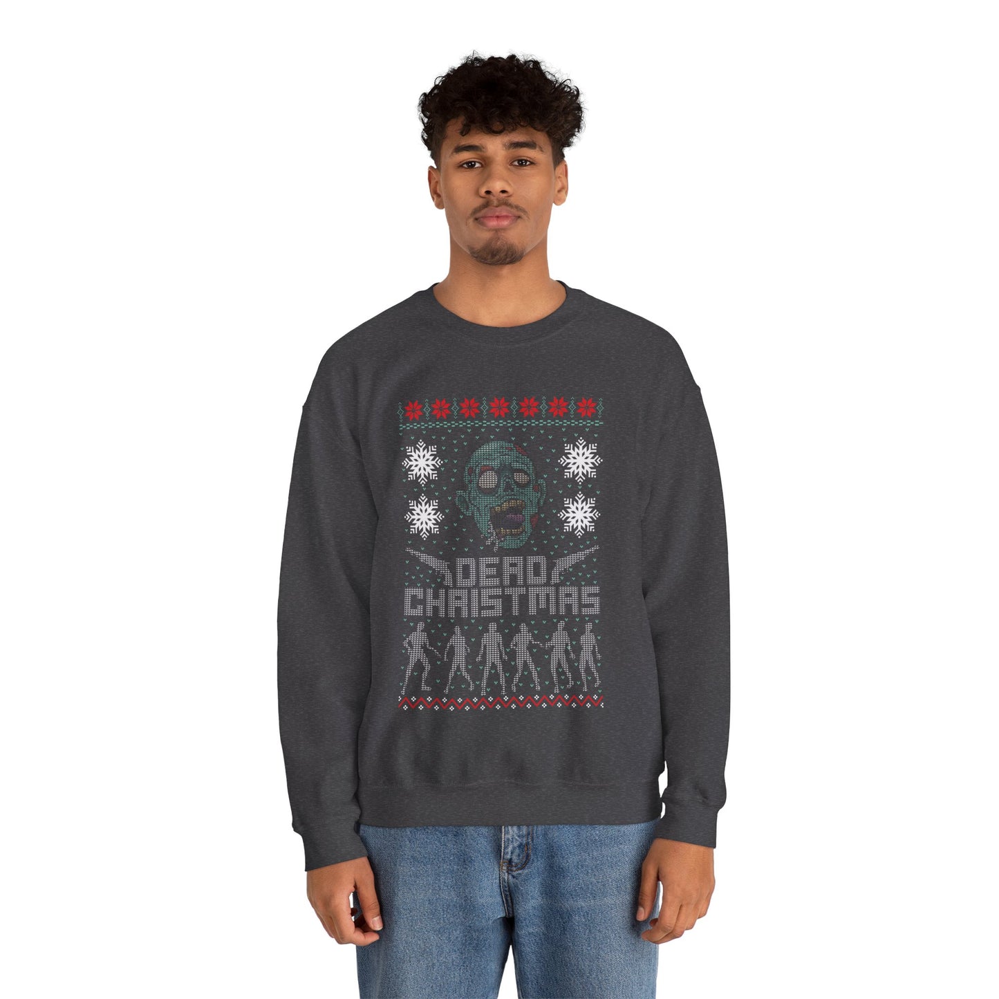 Inspired Merry Christmas The Walking Zombie Face Ugly Funny Dead Christmas Sweatshirt Jumper Xmas Sweater