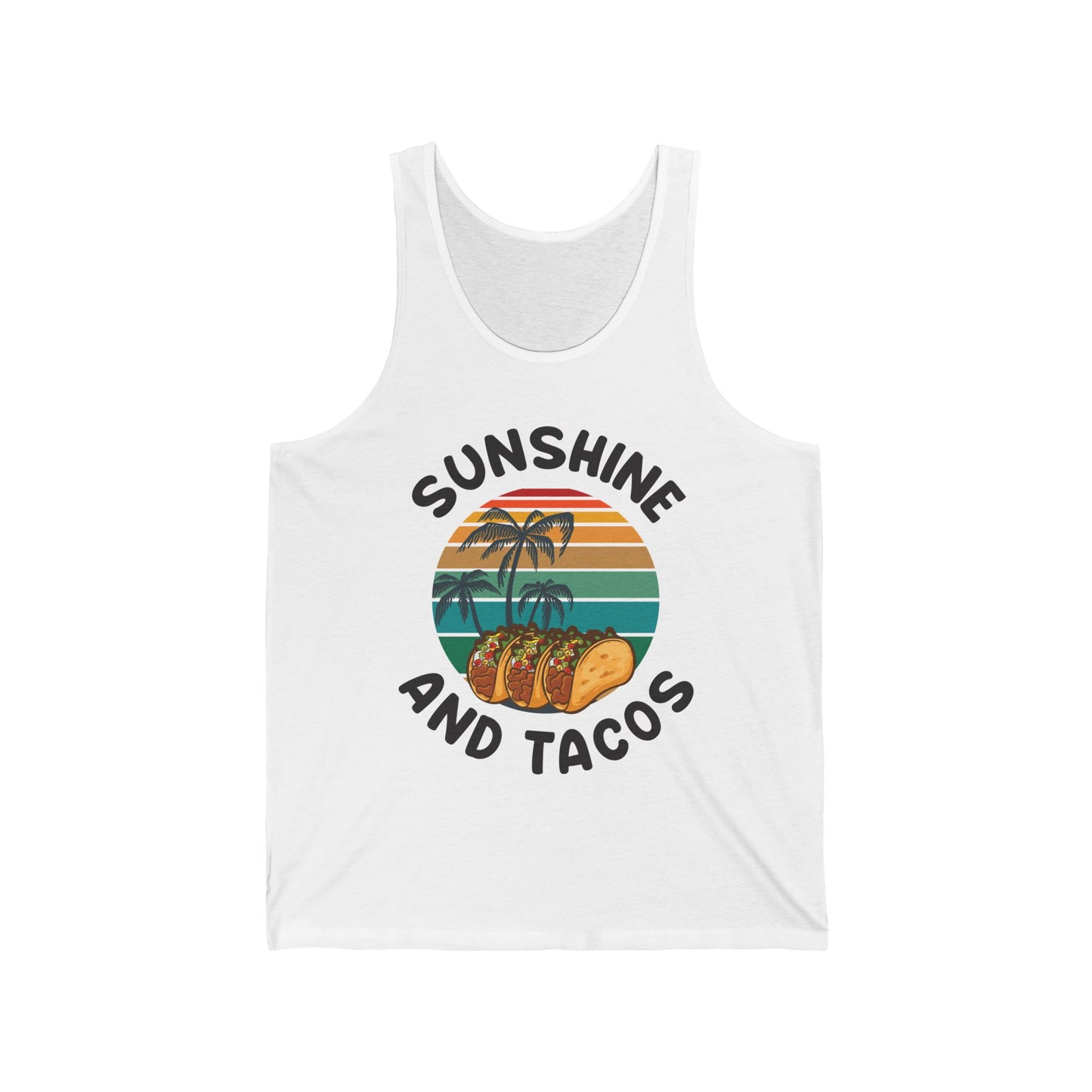 Sunshine And Tacos Taco Lovers Foodie Food Beach Tank Top Men Women