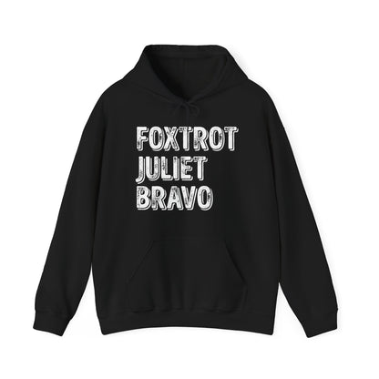 Retro Vintage Foxtrot Juliet Bravo Hoodie For Men Women