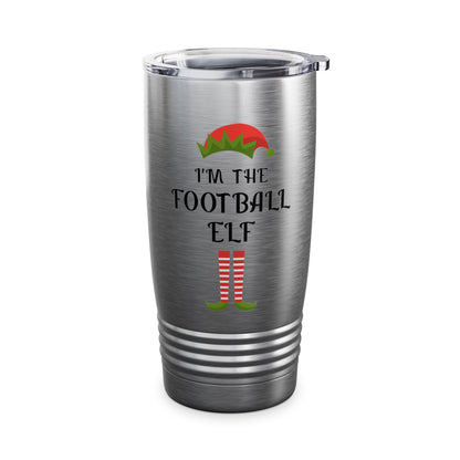 Funny I Am The Football Elf Matching Family Christmas Gift Sport Tumbler