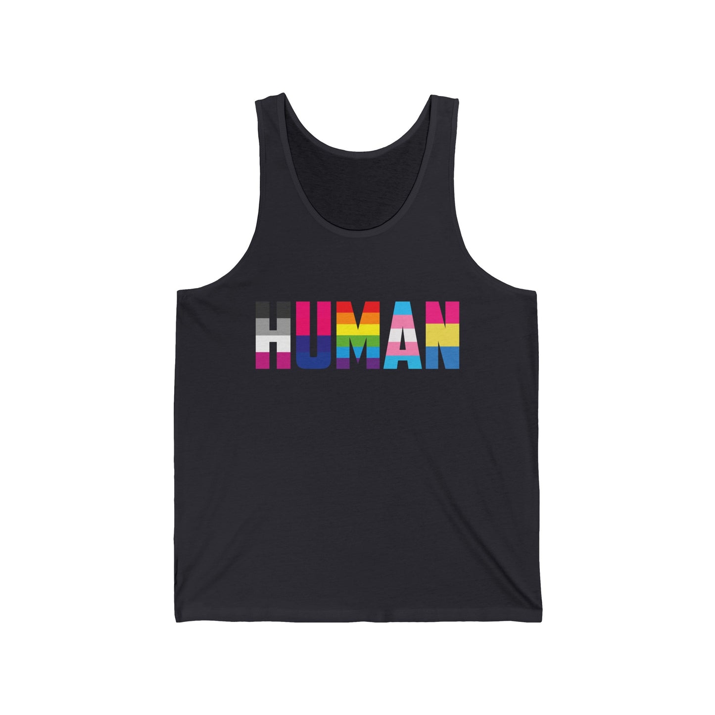 Funny Human LGBT Gay Pride Rainbow Flag ChristianBlack Man Tank Tops For Men Women