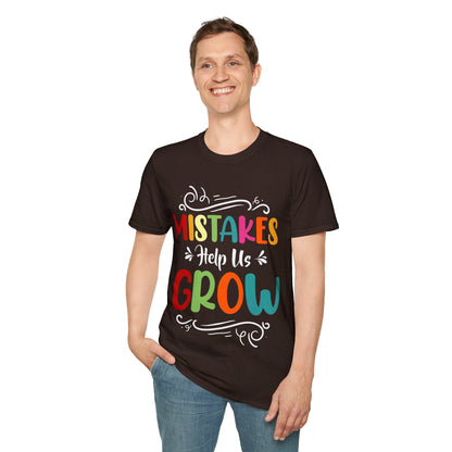 Mistakes Help Us Grow Teacher Student Funny Back To School T-Shirt