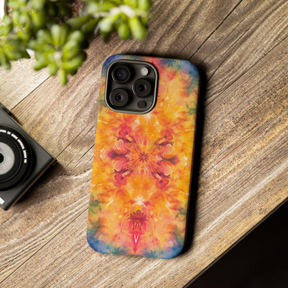 Tie-Dye Dream Pattern iPhone 13 14 15 16 Pro Max Plus Case Wireless Charging Compatible Tough Cases Protection, Magnetic Phone Case for iPhone Classic Series