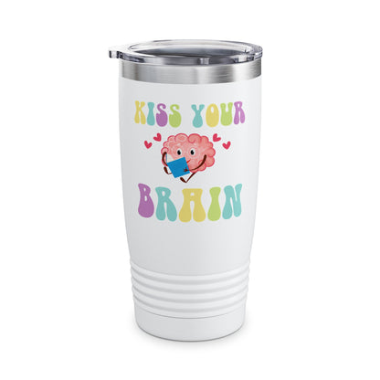 Funny Back To School Kiss Your Brain Cute Teacher Appreciation Tumbler For Men Women Tumbler