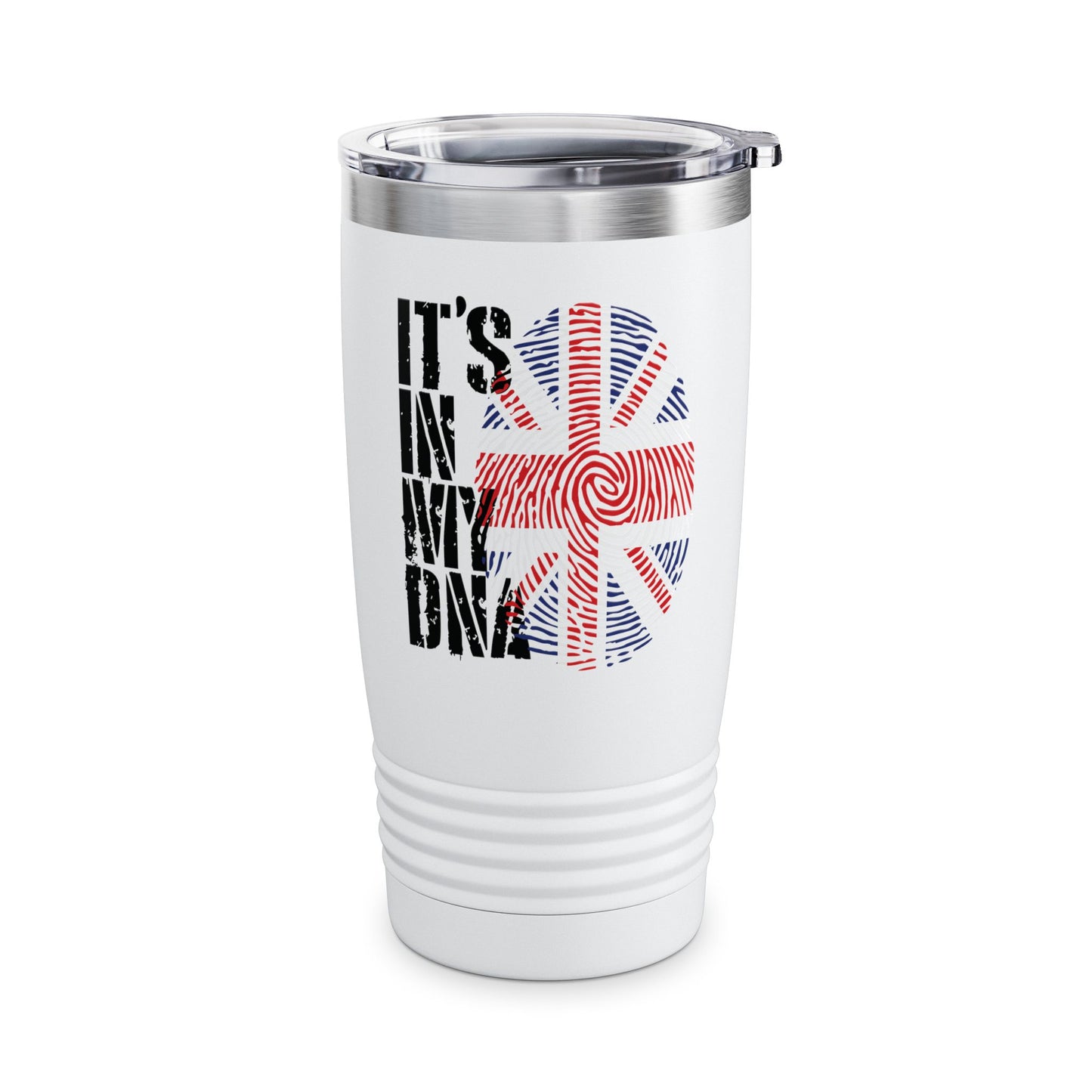 Funny Its In My DNA British Flag England UK Britain Union Jack Tumbler For Men Women Tumbler