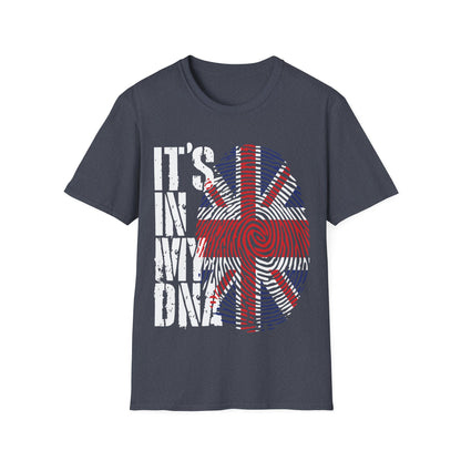 Funny Its In My DNA British Flag England UK Britain Union Jack T-Shirt For Men Women T-Shirt