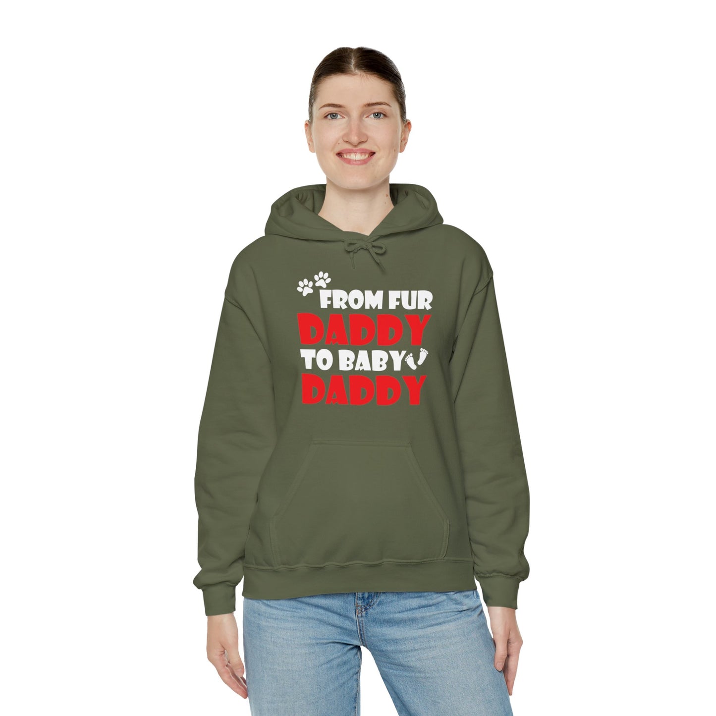 From Fur Daddy To Baby Daddy - Dog Dad Fathers Pregnancy Hoodie