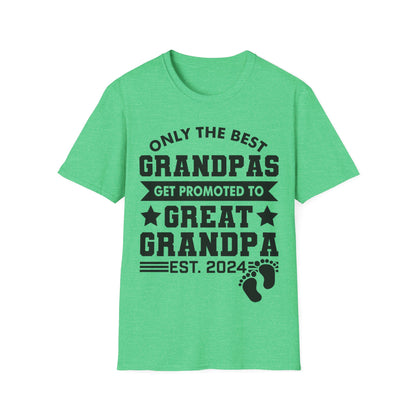 Funny Only The Best Grandpas Get Promoted To Great Grandpa 2024 T-shirt For Men Women