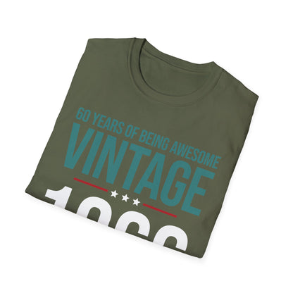 60 Year Old Gifts Vintage 1966 60 Years Awesome 60th Birthday T-Shirt