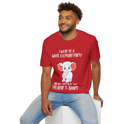 I Went To A Party And All I Got White Elephant Christmas Fun T-Shirt Gift Exchange Contest T-Shirt