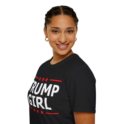 Cute Trump Girl Republican US Flag 2024 Vintage Vote T-Shirt