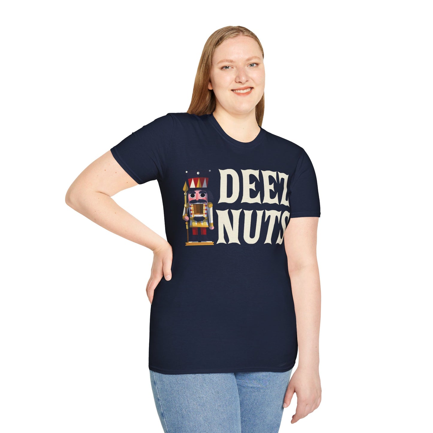 Funny Deez Nuts Nutcracker Ugly Christmas Meme Xmas Gift T-Shirt Men Women