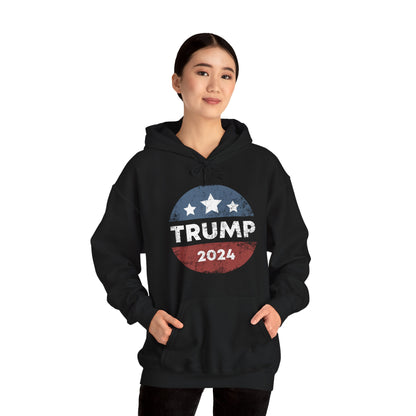 Trump 2024 Retro Campaign Button Re Elect President Trump Hoodie For Men Women Hoodie