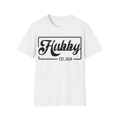 Hubby Est 2024 Just Married Honeymoon Wedding Couples T-Shirt For Men T-Shirt