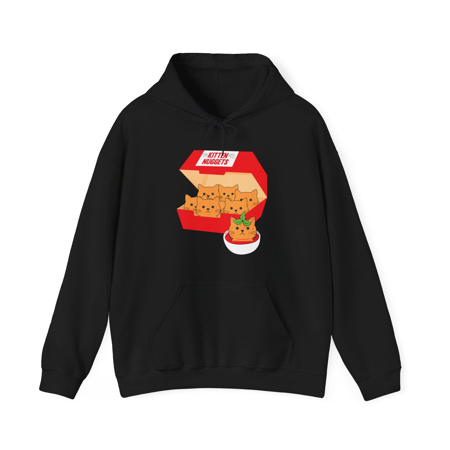 Funny Kitten Nuggets Food Pun Cat Lover Gift Chicken Nuggets Hoodie For Men Women Hoodie