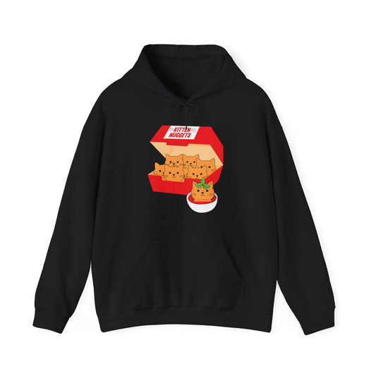 Funny Kitten Nuggets Food Pun Cat Lover Gift Chicken Nuggets Hoodie For Men Women Hoodie