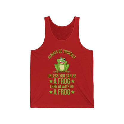 Frog Always Be Yourself Retro Vintage Men Women Amphibian Tank Tops