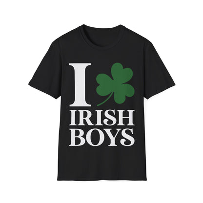 Funny I Love Irish Boys Shamrock St Patricks Day T-Shirt For Men Women T-Shirt