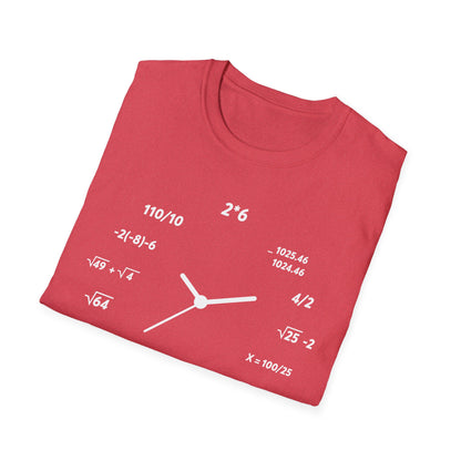 Funny Creative Clock Math Time Mathematics Nerd Nerdy T-Shirt Men Women