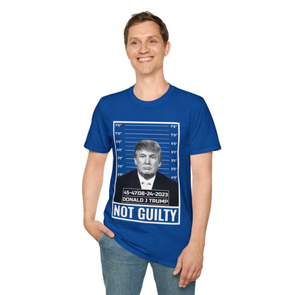 Donald Trump Police Mugshot Not Guilty President Legend 45 47 T-Shirt For Men Women