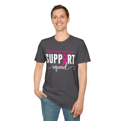 Breast Cancer Shirts Support Squad Tee Breast Cancer Awareness T-Shirt For Men Women