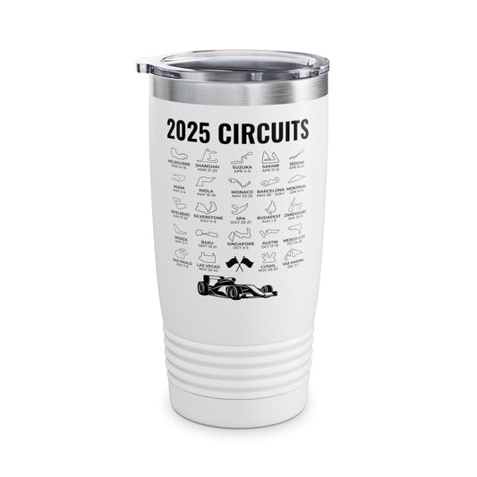 2025 Schedule Formula Racing Formula Car Retro Vintage Tumbler For Men Women Tumbler