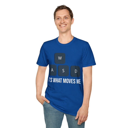 WASD It's What Moves Me Funny Computer Video Games Gamer PC Gaming T-Shirt