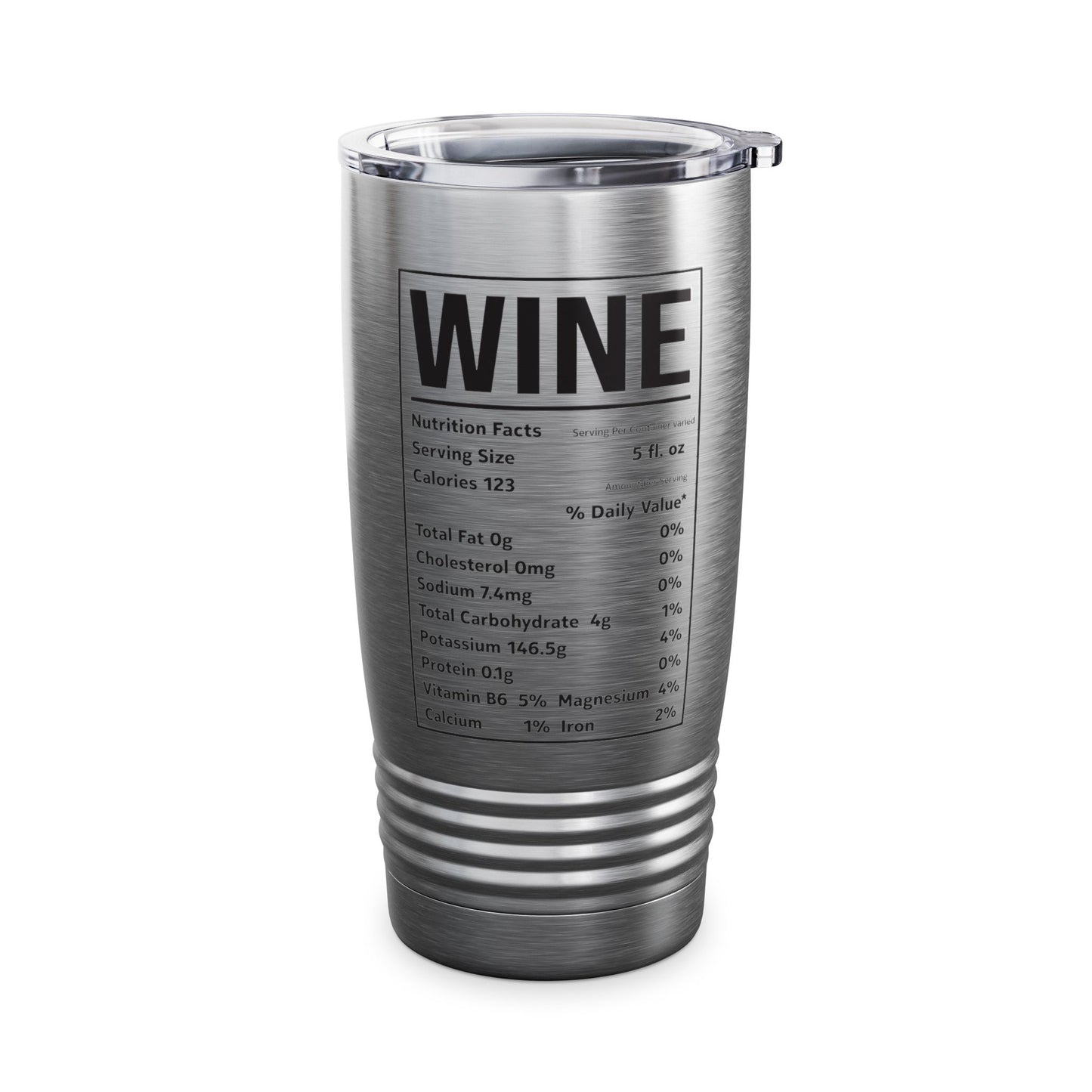 Wine Nutrition Facts Funny Family Matching Thanksgiving Christmas Drinking Tumbler For Men Women