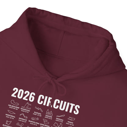 2026 Schedule Formula Racing Formula Car Retro Vintage Hoodie