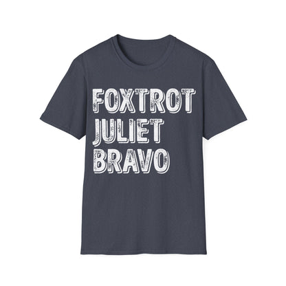 Retro Vintage Foxtrot Juliet Bravo T-Shirt For Men Women