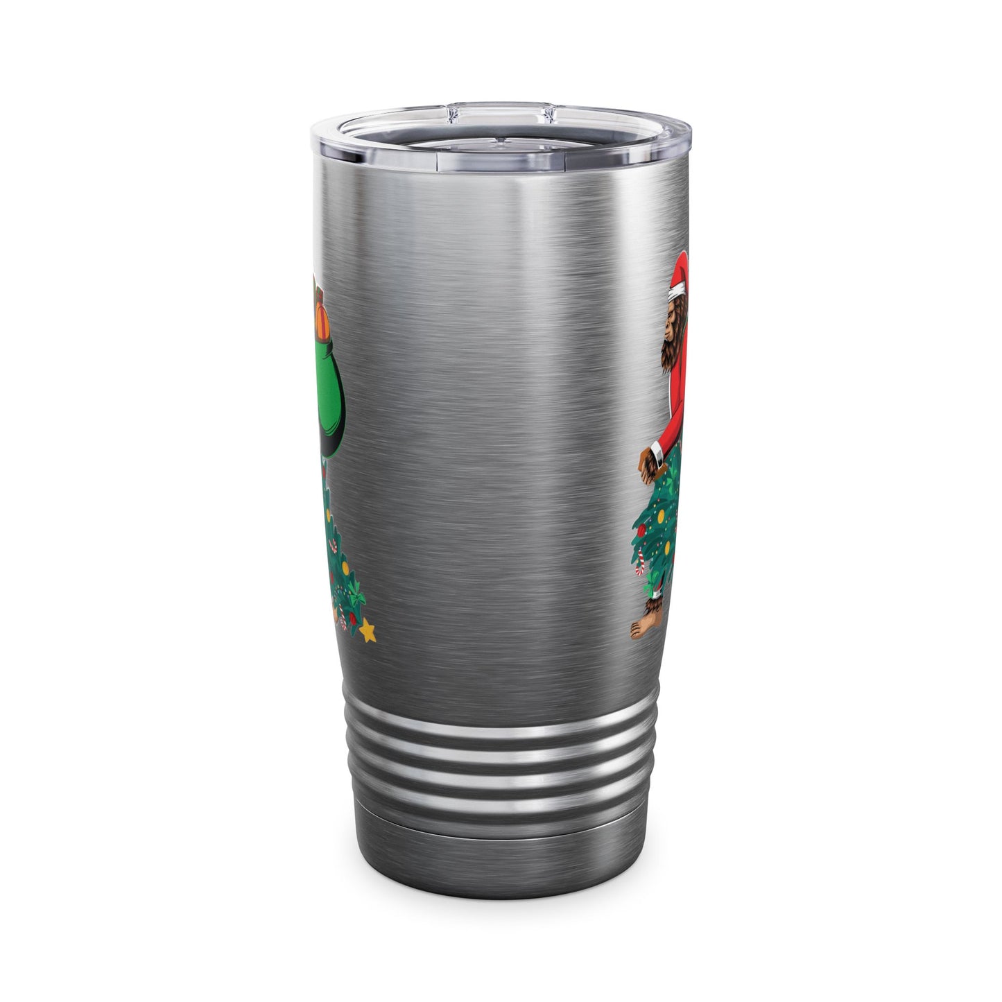 Bigfoot Santa Christmas Tree Lights Gifts Funny Xmas Sasquatch Tumbler For Men Women Tumbler
