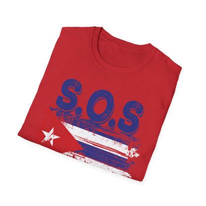 SOS Cuba Cuban Flag Shirt Man Cuban T-Shirt for Men Women